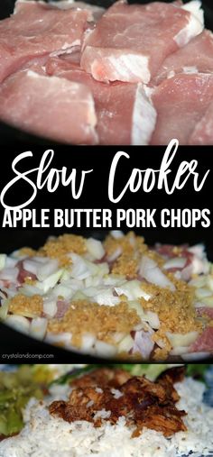 slow cooker apple butter pork chops are the perfect side dish for any meal