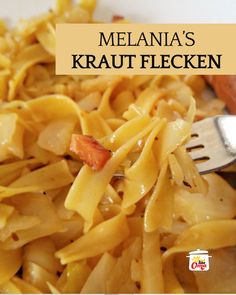 Kraut Flecken Pork Tenderloin And Sour Kraut Recipes, German Sourkrout Recipes, Saurkraut Recipes German, Polish Noodles And Sauerkraut, Haluski Fried Cabbage And Noodles, German Cuisine Recipes, German Noodles, Traditional German Food, Cabbage And Noodles