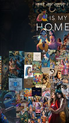 there is a collage of disney characters on this page and the title says, i am my home