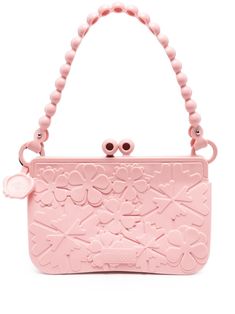 Blossom shoulder bag from Viktor & Rolf featuring rose pink, cut-out floral detailing, single top handle, single shoulder strap, snap-fit fastening and main compartment. Shoulder Bag Pink, Pink Shoulder Bag, Viktor Rolf, Pink Accessories, Chanel 2, Viktor & Rolf, Demi Fine Jewelry, Beaded Top, Purple Bags