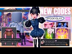 Dress to impress news you shouldn't miss: New exclusive HALLOWEEN hair & makeup + new codes soon - YouTube Di Halloween Update Codes, Dress To Impress New Halloween Codes, Di Halloween Update, Dress To Impress Codes 2024 New Update Halloween, Dress To Impress Codes Halloween, Lana Lore, Dti Codes, Jump Scare, Outfit Hacks