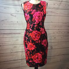 Tommy Hilfiger Dress Party Wedding Black Rd Floral Women’s Size 6 Approx Measurements 36” Shoulder To Hem // 17” Pit To Pit Pretty Th Dress! Sleeveless ~ Zipper Back ~ Nice Stretch Black And Rose Red Floral Print Nwt Retail $129.00 #G0496 Elegant Black Tommy Hilfiger Dress, Fitted Tommy Hilfiger Sheath Dress, Tommy Hilfiger Fitted Sheath Dress, Tommy Hilfiger Fitted Party Dress, Tommy Hilfiger Black Sleeveless Dress, Fitted Knee-length Tommy Hilfiger Dress, Tommy Hilfiger Fitted Knee-length Dress, Tommy Hilfiger Black Summer Dress, Womens Yellow Dress