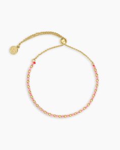 The Power Gemstone Brooks Bracelet features genuine gemstones on an adjustable beaded chain. The vibrant, Rose Quartz gemstones bring love to the wearer. Whether you wear solo or stack multiple for extra good energy, the meaningful gemstones bring the perfect pop of color to your everyday stack. Power Gemstone Brooks Bracelet in 18k Gold/Rose, Women's by gorjana Earrings Stacking, Quartz Gemstones, Orange Agate, Amethyst Gold, Love Natural, 14k Gold Necklace, Rose Quartz Gemstone, Mix Style, Gold Necklaces