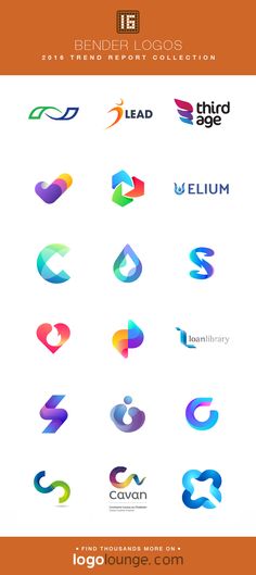 the logos for different brands are shown in this graphic design guide, which includes an image of