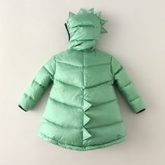 This Kids' Puffy Jacket is the perfect choice to beat the chill. Designed in a regular fit, a dinosaur spike design hood, classic button and zip-through closure and roomy front pockets, kids will be cosy as they run around in this snug winter puffer jacket. Material: Polyester Suggested Size Suggested Age Inch Cm 31.5 80 12-18M 35.4 90 2T 39.4 100 3T 43.3 110 4T 47.2 120 5T 21.2 130 6T *Please allow 1-3cm differences due to manual measurement. Playful Winter Outerwear For Outdoor Activities, Playful Long Sleeve Outerwear For Outdoor, Playful Winter Outerwear For Outdoor, Playful Hooded Outerwear For Outdoor Activities, Playful Hooded Winter Outerwear, Playful Hooded Outerwear With Adjustable Hood, Green Puffer Jacket With Adjustable Hood, Green Long Sleeve Puffer Jacket With Adjustable Hood, Playful Hooded Outerwear For Cold Weather