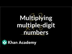 a black background with the words multiplying multiple - digit numbers written in white