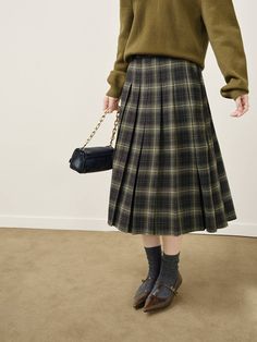 Pleated Plaid Skirt Plaid Skirt Pleated, Pleated Plaid Skirt Outfit, Plaid Pleated Skirt Outfit, Pleated Plaid Skirt, Plaid Skirt Outfit, Pleated Skirt Outfit, Clothes Reference, Plaid Pleated Skirt, Skirt Pleated