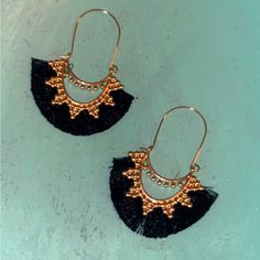 Willing To Offer Discounts On Bundle Orders! Black Dangle Earrings For Summer, Black Bohemian Jewelry With Tassels, Black Jewelry With Latkans For Festivals, Festival Black Jewelry With Latkans, Black Latkans Jewelry For Festivals, Black Bohemian Dangle Tassel Earrings, Black Tassel Earrings For Festival, Black Bohemian Tassel Earrings For Party, Black Bohemian Tassel Earrings