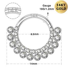 Descripción: 


El diseño único de doble fila de CZ transparente hace que el anillo de tabique de doble apilado sea más elegante y exquisito, es un gran regalo para su amor, hija, fiesta, aniversario y muchas otras ocasiones.


Material seguro: El Clicker del tabique Está hecho de    Oro blanco de 14K, 100% sin plomo, 100% sin níquel.


Segmento con bisagras: Hicimos pruebas repetidas para garantizar que el segmento sea fácil de abrir y cerrar, y que no se caiga.


 
Superficie lisa : Alta supe Elegant Silver Hypoallergenic Septum Ring, Elegant White Gold Hoop Septum Ring, Elegant Silver Stackable Hoop Earrings, Elegant Hoop Septum Ring For Anniversary, Elegant Cubic Zirconia Belly Rings, Elegant Cubic Zirconia Septum Ring With Diamond Accents, Elegant Internally Threaded Silver Septum Ring, Elegant Round Cubic Zirconia Belly Rings, Elegant Halo Hoop Septum Ring