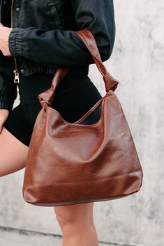 Carefree Miles Faux Leather Hobo Bag (Brown) - NanaMacs Casual Brown Faux Leather Hobo Bag, Hobo Style, Leather Hobo Bag, 10 22, Leather Hobo, Magnetic Clasp, Cosmetic Case, Hobo Bag, Leather Material