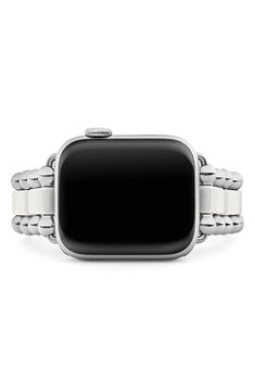 Turn your Apple Watch into a luxe jewelry piece with this gorgeous bracelet featuring glossy ceramic links framed in signature Caviar beads. Style Name:Lagos Smart Caviar White Ceramic & Stainless Steel Watchband For Apple Watch. Style Number: 6034372. Beads Style, Luxe Jewelry, Gorgeous Bracelet, Watch Bands, Apple Watch, Jewelry Pieces, White Ceramics, Nordstrom, Ceramics