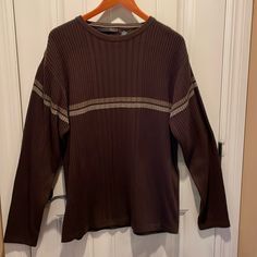 Pointx Mens Xl Sweater Crew-Neck Long Sleeves Colors Are Shades Of Brown Chest 22-23” Length 29-30” Arm Length 27” Soft Warm And Masculine Brand Logo Tag On Left Lower Side Near Bottom Of Sweater New Never Worn Office Casual Holiday Festivities Lunch Meeting Shopping Ski Vacation Cabin Snow Skis White T-Shirt Mens Jeans Nautica Tommy Hilfiger Aero 7 For All Mankind Pendleton Mens, Tall Sweater, Men Crewneck, Blue Crewneck, Old Sweater, Grey Pullover, Yellow Sweater, Sweaters Crewneck, Brown Sweater