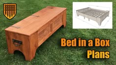 a bed in a box plans on the grass