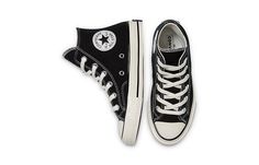 Retro Black Sneakers With Round Toe, Retro Black Round Toe Sneakers, Black Retro Round Toe Sneakers, Casual Black High-top Sneakers For Sports, Retro Black High-top Sneakers With Round Toe, Black High-top Sneakers With Round Toe For School, Black Retro High-top Sneakers With Round Toe, Black Lace-up High-top Sneakers For School, Black Sporty Converse Sneakers