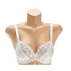 Comfortable, Beautiful, And Superbly Supportive--This Underwire Lace Bra From Breezies Lets You Enjoy The Full Coverage You Crave Without Compromising On Feminine Styling. A Lovely Scalloped Neckline Adds An Elegant Touch, While The U-Shaped Back Helps Keep You Feeling Supported All Day Long. From The Breezies(R) Intimates Collection. Features: Two-Section Underwire Design, Scalloped Embroidery Neckline, Satin On Bottom Cup, Diagonally Seamed Cups, Firm Control Back Wing, U-Shaped Back For Extra White Lace Underwire Bra, White Lace Bra Feminine Style, White Full Coverage Lace Bra, White Lace Feminine Bra, Elegant White Underwire Bra, Fitted White Lace Bra, White Delicate Lace Fitted Bra, White Full Coverage Feminine Bra, Feminine Full Coverage White Bra