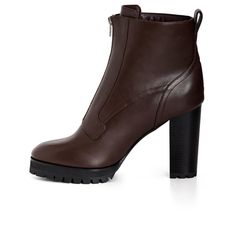 Step into timeless style with the Fern Ankle Boot. Its round toe and thick block heel ensure comfort without compromising on fashion. The front zip closure allows for easy wear, and the thick sole adds a touch of stability. Complete with back tabs for effortless on-and-off, this boot is perfect for any casual or chic ensemble. Bold and fiercely fashionable, no one does plus size fashion like City Chic. Loved around the globe for its diverse range of fashion-forward styles for any occasion. From Round Toe Heeled Boots With Zipper For Work, Zipper Closure Round Toe Heeled Boots For Work, Workwear Heeled Boots With Zipper Closure And Round Toe, Brown Zipper Closure Boots For Work, Brown High Heel Boots With Zipper Closure, Brown Ankle Heeled Boots With Zipper, Brown Ankle Heeled Boots With Zipper Closure, Brown Ankle Boots With Zipper Closure, Round Toe Heels With Zipper For Work