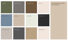 the color scheme for sherwinn williams's furniture and decor