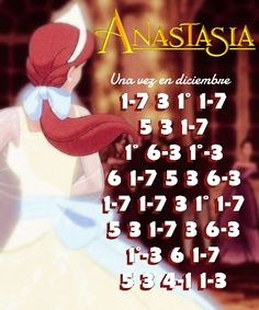 an advertisement for the disney movie, anasiaia is shown in english and spanish