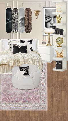 Large Room Layout Bedrooms, Designer Themed Bedroom, Large Room Layout, Bath Ideas, Bedroom Themes, Room Layout, Fun Decor, Room Inspo, Room Ideas