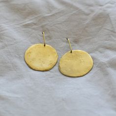 Large Moon Disc Earrings, Hammered Circle Dangle Earring, Minimalist Brass Jewelry - Etsy Hammered Yellow Gold Circular Earrings, Yellow Gold Hammered Circle Earrings, Hammered Brass Drop Earrings, Minimalist Hammered Circle Earrings, Hammered Brass Round Disc Earrings, Hand Forged Brass Circle Earrings, Minimalist Hammered Round Disc Earrings, Yellow Gold Brass Round Disc Earrings, Minimalist Hand Forged Bronze Earrings