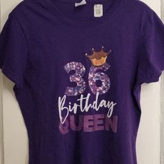 This Is For Those Celebrating A 36th Birthday Purple Graphic Print T-shirt For Birthday, Casual Purple T-shirt For Birthday, Birthday Fitted T-shirt With Letter Print, Fitted Letter Print T-shirt For Birthday, Purple Graphic Print T-shirt For Birthdays, Casual Purple Top For Birthday, Casual Purple Birthday T-shirt, Purple Crew Neck T-shirt For Birthday, 36 Birthday