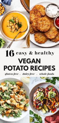 16 easy and healthy vegan potato recipes for dinner, lunch or brunch