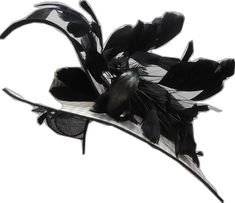 Elegant Feather Trim Top Hat For Party, Elegant Party Top Hat With Feather Trim, Elegant Black Costume Hat With Feather Trim, Elegant Black Feather Trim Costume Hat, Black Feathered Costume Hat, Formal Black Feathered Headpiece, Elegant Black Hat With Feather Trim, Formal Black Feathered Costume Hat, Formal Black Costume Hat With Feathers