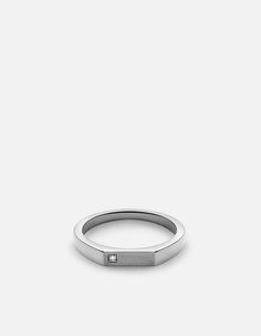 Our men's Thin Geo Diamond Ring is a reimagined look at traditional shapes, highlighted by a reworked circular signet style that's fresh and contemporary. This sleek, low-key design was made with the modern minimalist in mind. Available in sterling silver and enhanced with a diamond. Minimalist Rings Men, Silver Ring Ideas For Men, Simple Silver Rings For Men, Engagement Rings For Men Silver, Men’s Silver Rings, Male Ring Design For Men, Silver Ring Design For Men, Silver Rings Men, Minimalist Silver Jewelry