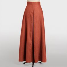 Step into timeless elegance with our artisan-crafted terra cotta A-line skirt, a piece where classic style meets modern sustainable fashion. 🍂 Expertly designed with a flattering high-waist and precise pleats. Each stitch reflects the high-quality tailoring, creating a flowing maxi length that graces your every move. The exquisite fabric selection promises not only a luxurious feel but also durability, ensuring this skirt becomes a cherished item in your wardrobe. Key features include: - Sustai Linen Maxi Skirt, Back Skirt, Skirt High Waist, Skirt For Women, Linen Skirt, Fitted Skirt, Skirts With Pockets, Terra Cotta, A Line Skirt