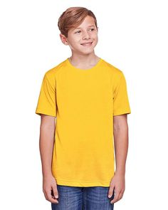 Youth Fusion ChromaSoft™ Performance T-Shirt - CAMPUS GOLD - XS | Core 365 Youth Fusion ChromaSoft Performance T-Shirt in Campus Gold Size XS | Polyester Main Label, Blank Apparel, Neon Yellow, Dye T Shirt, Cotton Shorts, Melon, Bottoms Pants, Comfort Colors, Moisture Wicking