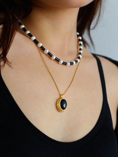 Upgrade your style with our timeless Black Onyx Pearl Necklace. Featuring smooth onyx beads and lustrous pearls, this necklace effortlessly combines classic beauty with modern sophistication. Metal: 18ct Recycled Gold Plated On Brass Gemstone: Black Onyx,Pearl Length: 410-460mm Weight: 32g C Necklace, Pearl Baroque, Necklaces Pearl, Gemstone Beaded Necklace, Pearl Necklaces, Onyx Bead, Tiger Eye Stone, Elegant Accessories, Classic Beauty