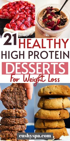 Indulge in our collection of high protein dessert inspiration! Indulge in easy dessert ideas that double as healthy dessert recipes, offering a delicious way to incorporate high protein foods into your treats. Best Healthy Dessert Recipes, High Protein High Fiber Dessert, Yummy Diet Recipes, Protein Desserts Recipes, Healthy Recipes For Meal Prep, Macro Desserts Easy, High Protein Low Calorie Treats, Desert Ideas Healthy, Sweet Treat Healthy