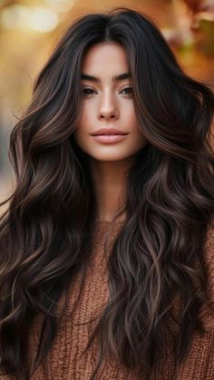 Fall Hair Colors All Over Color, Fall Hair Color For Brunettes Cool Tones, Rich Fall Hair Color Brunettes, Fall Hair Color For Brunettes Long, Hair Color Ideas For Morena Dark Skin, Cool Tone Brunette Hair, Fall Hair Color For Brunettes Medium Length, Fall Dark Hair Color, Autumn Brunette Hair