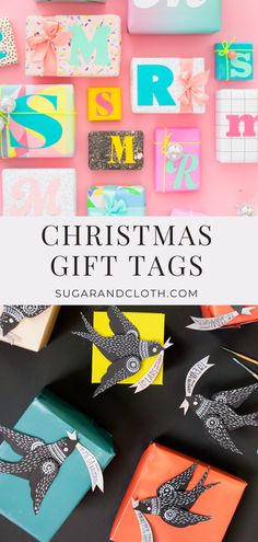 christmas gift tags with the title overlay