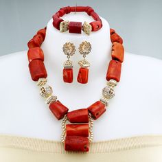 Material:  Coral
Necklace Length:About 18Inch
Style: African bead
Items included: Necklace / Bracelet / Earring
Packing: 1 necklace + 1 Bracelet +earring (1 pair)

 
3. If  the photo are 100% completed reflect of products color ?
Sometimes due to lighting environment on taking photo, the different monitor of PC or mobile screen may be a little difference on Color deviation , Which is also quite normal. We insisted real taking photo of products for display.




 











If you have further qu Traditional Nigerian Wedding, Chip Bead Jewelry, African Wedding Jewelry, Wedding Coral, Nigeria Wedding, African Beads Necklace, Nigerian Wedding, Coral Jewelry, Funky Jewelry