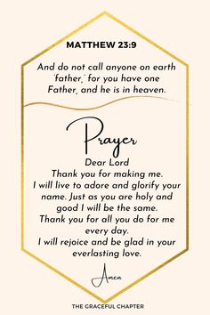 a prayer card with an image of the word prayer