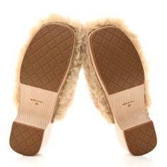 This is an authentic pair of CHANEL Shearling Lambskin Clogs size 36 in Beige. These stylish mules are crafted of shearling in beige. They feature a 2-inch heel with a gold CC. 2 Inch Heels, Chanel Shoes, Clogs, Dust Bag, Chanel, Heels, Gold