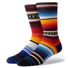 Stance Curren Staple Sock - red Stance Socks, Mens Crew Socks, Skateboarder, Men's Socks, Striped Socks, Happy Socks, Fashion Socks, Cool Socks, Socks For Sale