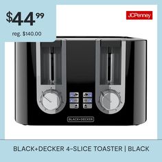 a black and decker slice toaster is on sale for $ 4 99 per serving