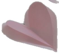 a pink heart shaped object on a white background