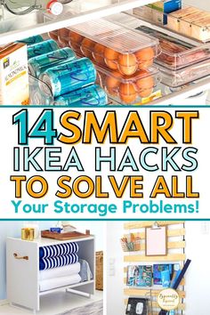 Ikea Decor Hacks, Diy Organization Ideas, Easy Storage Hacks, Best Ikea Hacks, Craft Hacks, Storage Hacks Diy, Ikea Desk Hack, Ikea Organization, Organizational Hacks