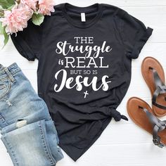 Funny Jesus Shirt, Funny Christian Shirt, Christian Gifts, Faith Shirts, Church Tee, Funny Religious Shirt, I Love Jesus Shirt, Christianity by ShopWavez on Etsy Christian Shirts Funny, Faith Shirts, Funny Tshirt Quotes, Country Designs, Funny Jesus, Christian Shirts Designs, Jesus Funny, Church Shirt, I Love Jesus