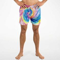 Look and stay cool with these shorter-length swim trunks that hit above the knee. They come in a fast-dry fabric, and feature a drawstring waistband, mesh basket lining and mesh-lined side pockets. • Fabric: 100% Polyester Twill • Elastic waistband • Round drawstring • Mesh basket lining • Mesh-lined side pockets • Fast-dry fabric • High definition printing colors Shipping from China (allow 21 days to reach worldwide destinations on average) Multicolor Drawstring Swim Trunks For Summer, Multicolor Swim Trunks With Elastic Waistband For Beach, Multicolor Moisture-wicking Swimwear For Vacation, Spring Beach Moisture-wicking Athletic Shorts, Summer Multicolor Swim Trunks With Elastic Waistband, Multicolor Swim Trunks With Elastic Waistband For Summer, Multicolor Moisture-wicking Swimwear For Beach, Summer Nylon Athletic Shorts For Beach, Multicolor Bottoms With Built-in Shorts For Pool