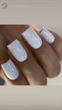 Shiny Nails Designs, Silver Nail Designs, Pedicure Designs Toenails, Ombre Acrylic Nails, Glitter Gel Nails, Pretty Nail Art Designs, Minimalist Nails