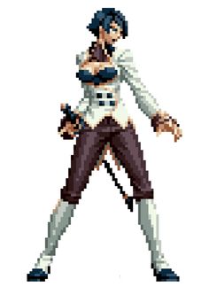 an image of a woman in pixel art