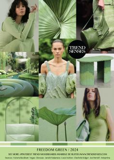 a green color scheme for the spring / summer 2012 collection from trend and style magazine