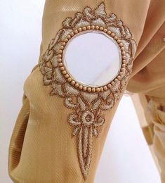 Custom fit gold blouse with mirror work sleeves Blouse With Mirror Work, Mirror Work Saree Blouse, Mirror Blouse Design, Mirror Blouse, Gold Sequin Blouse, Soft Saree, Large Mirrors, Mirror Work Saree, Mirror Work Blouse Design