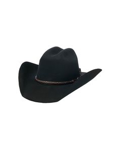 Cavender's Cowboy Collection 3X Black Wool Cowboy Hat | Cavender's Black Western Hat Bands With Flat Bill, Classic Flat Bill Top Hat For Western-themed Events, Flat Bill Black Hat For Rodeo, Black Flat Bill Hats For Country Events, Black Flat Bill Felt Hat For Country Events, Classic Black Wool Hat, Classic Black Felt Hat For Rodeo, Western Wool Hat With Flat Bill, Black Wool Rodeo Hat