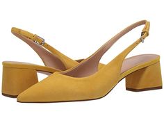 Franco Sarto Racer Shoes Yellow, Block Heel Loafers, Wrap Heels, Shoe Size Conversion, Pumps Flat, Sleek Fashion, Womens Size Chart, Franco Sarto, Slingback Pump