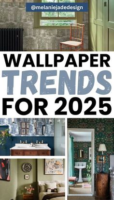 the cover of wallpaper trend for 2055, with pictures of furniture and decor